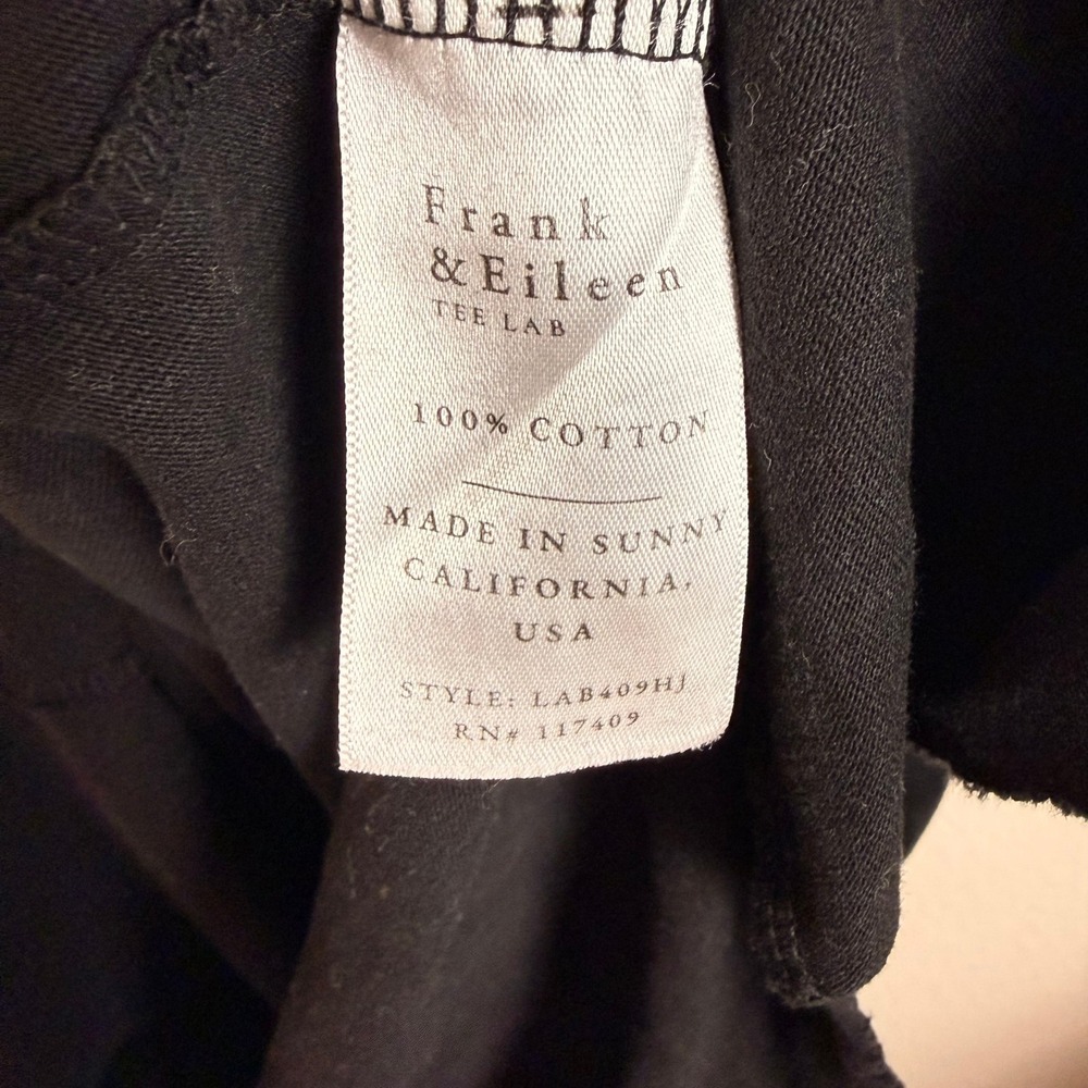 Frank & Eileen Cory Vintage Muscle Tee Maxi Dress Womens L Black Raw Hem Cotton - Picture 9 of 12